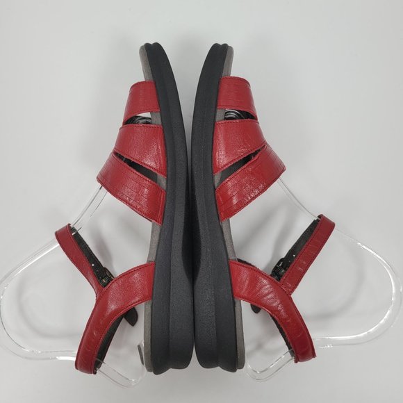 SAS Tripad Comfort Women's Red Leather Strap Sandals US Size 8.5 - Picture 6 of 8